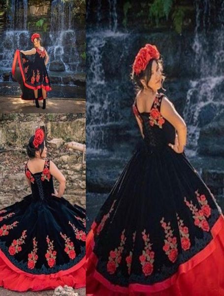 2023 Modeste 2 pièces Quinceanera Robes Homecoming Velours Tulle Détachable Jupon Floral Applique Sweetheart Salut Bas Bal Forma2025094