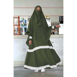 2023 Bescheiden Islamitische Kleding Kaftan Crêpe Chiffon Satijn Hijab Jilbab Khimar Dubai Vrouwen Maxi Lange Abaya Moslim Jurk