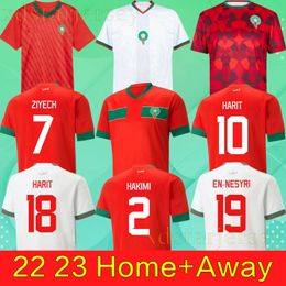 2023 Camisetas de fútbol de Marruecos HAKIMI HARIT ZIYECH BOUTAIB BOUSSOUFA EL AHMADI OUNAHI Camiseta de futbol 22/23/24 Maillot de foot camiseta de fútbol del equipo nacional