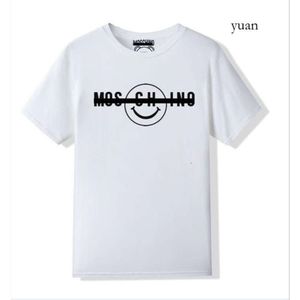2023 T-shirt de coton pour femmes de haute qualité Moschin de haute qualité T-shirt T-shirt T-shirt Imprimé de mode lâche 789