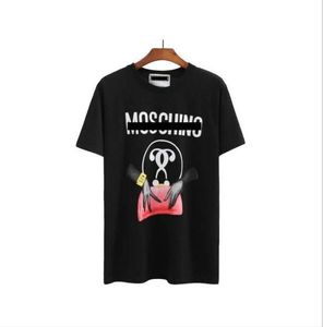 2023 T-shirt de coton pour femmes de haute qualité Moschin High de qualité T-shirt T-shirt Fashion Imprimerie lâche 444