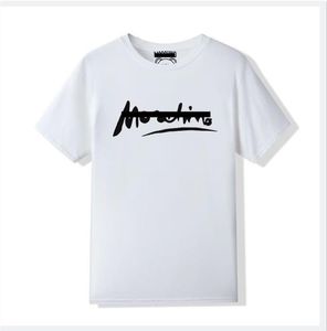 2023 Moschino Designer T-shirt en coton pour femmes de haute qualité T-shirt à manches courtes à col rond pour hommes et femmes T-shirt à manches courtes en vrac imprimé à la mode Moschino 1236