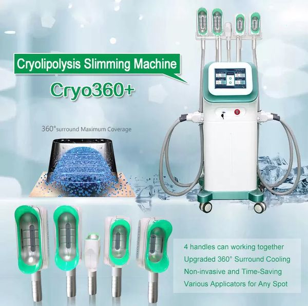 2023 Multifonction 7 en 1 CRYO 360ﾰ cryolipolyse congélation des graisses Machine amincissante Congélation Cryothérapie Appareil mince et frais Mise en forme du corps Perte de poids Équipement de salon de beauté