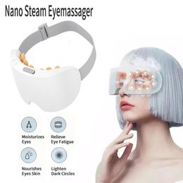 2023 Nano Steam Smart Eyes Masseur Soins des yeux Chauffage Bluetooth Musique pour soulager la fatigue et les cernes sous le 240309