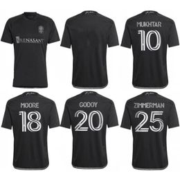 2023 Nashville SC voetbaltruien 23/24 #10 Mukhtar Moore Uniform Mens #20 Godoy Zimmerman -shirt