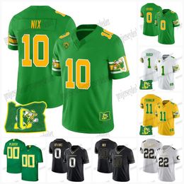 2023 NCAA Oregon Ducks Mighty Oregon 1984 Jersey de fútbol retro Bo Nix Bucky Irving Troy Franklin 0 Tysheem Johnson 13 Ty Thompson 8 Marcus Mariota 16 Novosad