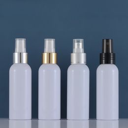 2023 nuevo 100ML vacío plástico blanco brillante Perfume cosmético niebla fina botella de aerosol 3OZ 100 unids/lote