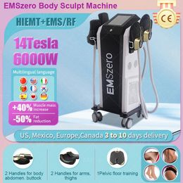 2023 Nouveau 14 Tesla DLS Emslim Neo Hi-emt 6500w Stimulation musculaire Amincissant la machine EMSzero Perte de poids et produit de salon de beauté