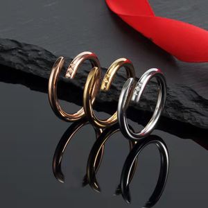 2023 Nieuwe 18K Goud Liefde Nail Ring Mode Paar Ring Voor Mannen Vrouwen Klassieke Merk Designer Ringen Rvs sieraden
