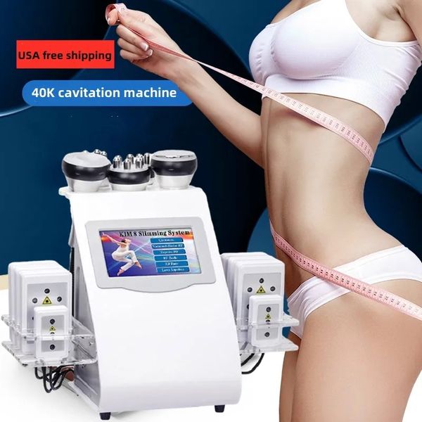 2023 Nueva máquina de cavitación 40K Máquina de belleza de fitness ultrasónica Radiofrecuencia de radiofrecuencia multipolar Dispositivo antiarrugas para rejuvenecimiento de la piel