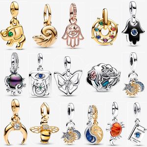 2023 nuevos 925 encantos de plata Little Mermaid Seashell Ursula Dangle Charm DIY fit Pandora colgante Pulsera Collar Diseñador Joyas con caja