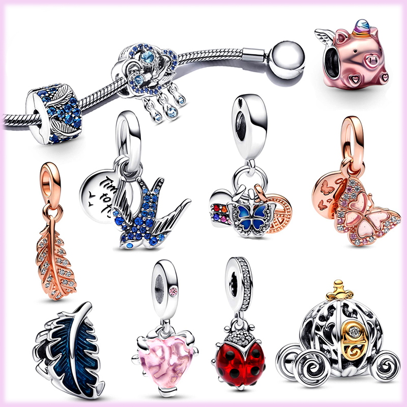 2023 neuer Charm-Anhänger aus 925er-Sterlingsilber, romantischer Boxhandschuh-Anhänger, Original-Pandora-Armband, geeignet für Mädchen, Geschenk, DIY-Schmuck, kostenlose Lieferung