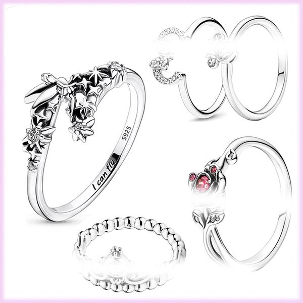 2023 Nuevo anillo Pandora de plata esterlina 925 Princesa Jasmine Anillo adecuado para la joyería clásica original de las mujeres DIY Accesorios de moda Entrega gratuita