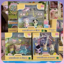 2023 NIEUWE A ET SYLVANIAN FAMILIES ANIME GILL FICURES CUNTE OCEAN SHARRY Sky Raincoat Baby Figuur Kerstcadeau voor kinderen speelgoed