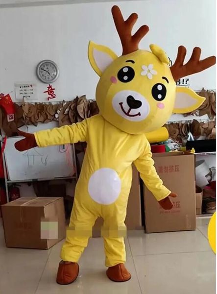 2023 nuevo tamaño adulto lindo ciervo mascota disfraz Halloween Navidad fiesta elegante personaje de dibujos animados traje carnaval Unisex adultos traje