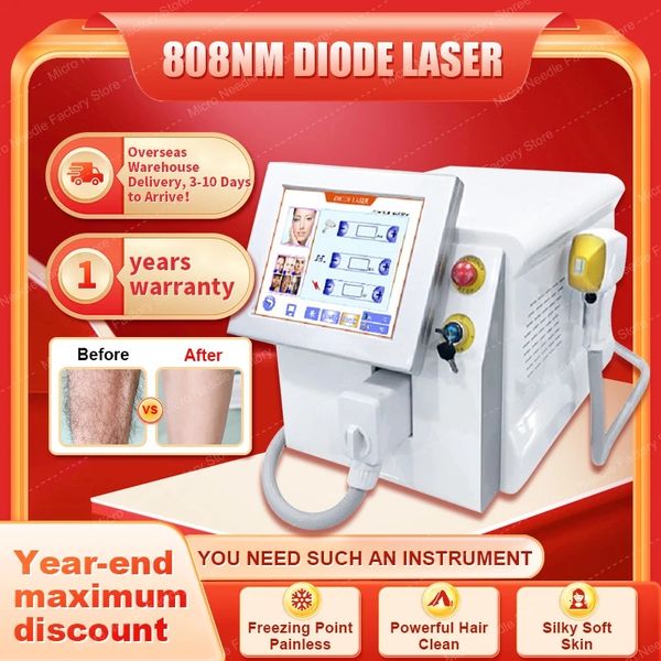 2023 New American 2000W 808 Diod Laser 3 longueur d'onde Ice Platinum Hair Removal 755nm 808nm 1064nm Diode Laser Hair Removal Equipment