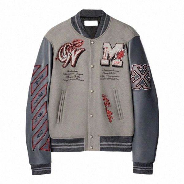 2023 Nouveau modèle américain Veste et manteau brodés Hommes Y2K Street Hip Hop Fi Tendance Baseball Uniforme Punk Casual Vestes Q4Ks #