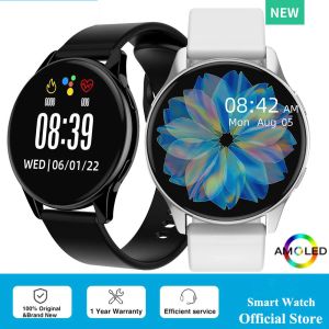 2023 Nouveau AMOLED HD SCRIP TICT complet Smart Watch Femmes Men Hommes imperméables Blood Oxygène Men Bluetooth appelant Smart Watch pour Android