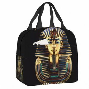 2023 Nieuwe Oude Egypte Toetanchamon Farao Geïsoleerde Lunch Tas Resuable Egyptische Koning Tut Koeler Thermische Lunch Tote Werk School Z9oo #