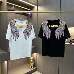 2023 Camiseta de New Angel Wings, Farea de Internet masculina moderna, mismo niño espiritual y social, Lucky God Wings Camiseta de manga corta 304843