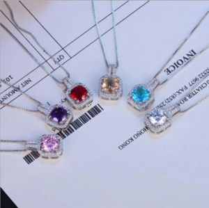 2023 Nieuwe aankomst Fashion Simple Jewelry 925 Sterling Silver Round Cut Cubic Zirconia CZ Party sleutelbeen ketting Paarden Geschenk