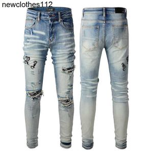 2023 Nieuw aankomsten Amirs Mens Luxe Designer denim gaten broek Coolguy Biker Pants Man Jeans