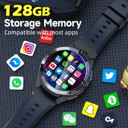 2023 Nieuw aankomsten Android 11 Round Screen Smart Watch 6GB RAM 128GB ROM WIFI GPS FITNESS Tracker Smartwatch 4G Sim Support Video Call