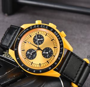 2023 Nieuwe Automatische Quartz Horloge Heren Dames Waterdichte Lichtgevende Hoge Kwaliteit Lederen Band Horloges Maan Horloge