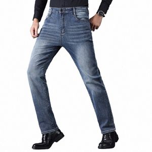 2023 Nieuwe Herfst Mannen Busin Casual Rechte Jeans Merk Losse En Comfortabele Grote Maat Broek Merk Kantoor Mannen broek T89l #