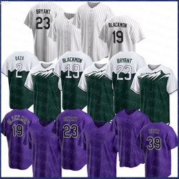 2023 New Baseball Jersey 19 Charlie Blackmon 7 Brendan 23 Kris Bryant Kyle Freeland C J Cron Duits Marquez Daniel Bard Michael Toglia