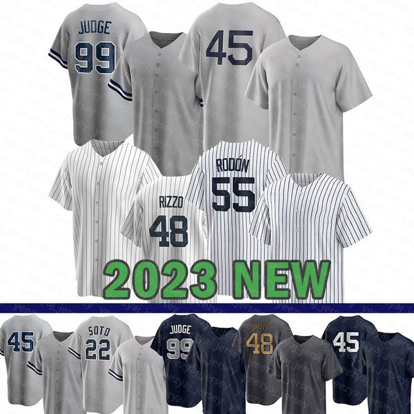 2023 Jerseys de béisbol Hombre Use 2 Derek Jeter 99 Aaron Judge Yankees 55 Carlos Rodon Gerrit Cole Josh Donaldson Giancarlo Stanton Aaron Hicks Juan Soto