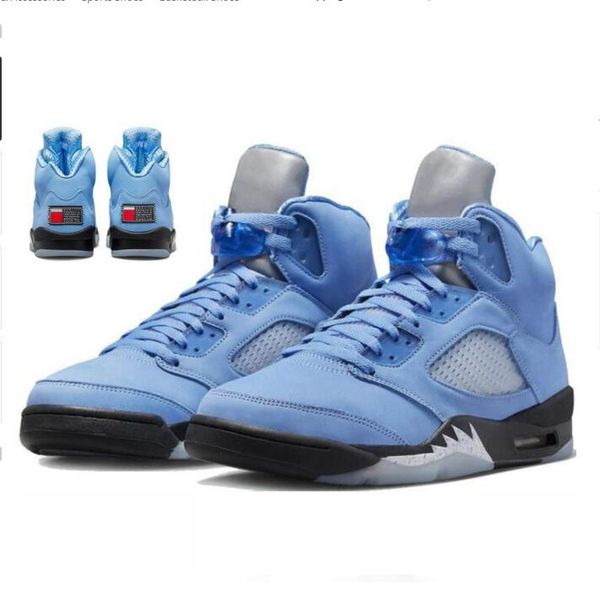 2023 NUEVOS zapatos de baloncesto para hombres, mujeres 5S Concord Off Noir UNC University Blue Raging Bull Bluebird Aqua Fire Red Green Bean Easter Sail Zapatos deportivos