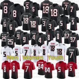 3 Bates III 6 Koo 7 Vick 11 Mooney 18 Kirk Cousins 7 Bijan Robinson Drake Londres Kyle Pitts Maillot de football 2024