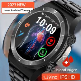 2023 New Blood Monitor Health Smart Watch Men ECG + PPG Mesure de pression artérielle IP68 SPORTS SPORTS IP68