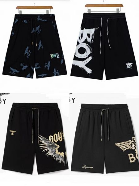 2023 New Boy Hipster Shorts Summer Eagle Punk Style Loose Hot Gold Hombres y mujeres Deportes Casual Pareja Five Point Beach Pants