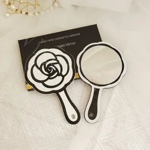 2023 nouvelle marque miroirs compacts miroir grossissant à main pour fille outils de maquillage impression de singe de fleur avec 4 outils de cosmétiques de couleur pour les femmes faciles à transporter de bonne qualité