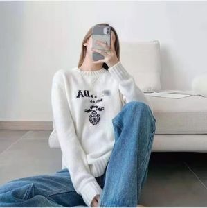 2023 Nouvelle marque Femmes Designer Pull Lettres Pull Femmes Col rond Manches longues Femme Sweat-shirt Pirnted Knitwear Tops
