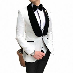 2023 Nieuwe Busin Casual Koreaanse Mannen Pak Driedelige Bruiloft Man Dr Kostuum Homme Blazer Masculino Pakken Voor mannen Pakken B9Za #