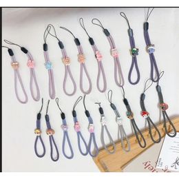 2023 Nouveau dessin animé lapin et ours téléphone mobile suspendu corde courte corde nylon corde suspendue
