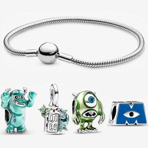 2023 Nieuwe charmes armbanden voor vrouwelijke ontwerper disne monsters armband set diy fit pandora armband bangle groene hanger mode sieraden geschenken