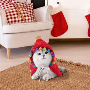 2023 Nouveaux vêtements d'animaux de Noël |Arbre de Noël CAT CABE SHAWL