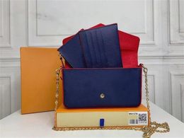 Carteras de marca de flores a cuadros para mujer, cadena clásica de lujo, a la moda, de cuero marrón, bolso de hombro de diseñador, AAAAA, novedad de 2023