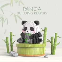 2023 Nieuwe creatieve mini Chinees Animal Panda Model Building Block MOC DIY Diamond bakstenen speelgoed voor kinderen jongensmeisjes Geschenken