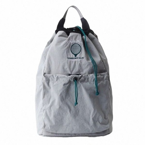 2023 Nuevo bolso cruzado con cordón Deportes Mochila de tenis casual Nyl Material impermeable Bookbags 89Y5 #