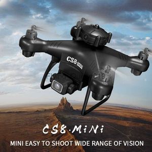 2023 Nouveau CS8 Mini Drone 4K Double Caméra HD Professionnel Évitement D'obstacles 360 RC Grand Angle Réglable ESC RC Quadcopter Jouet HKD230812