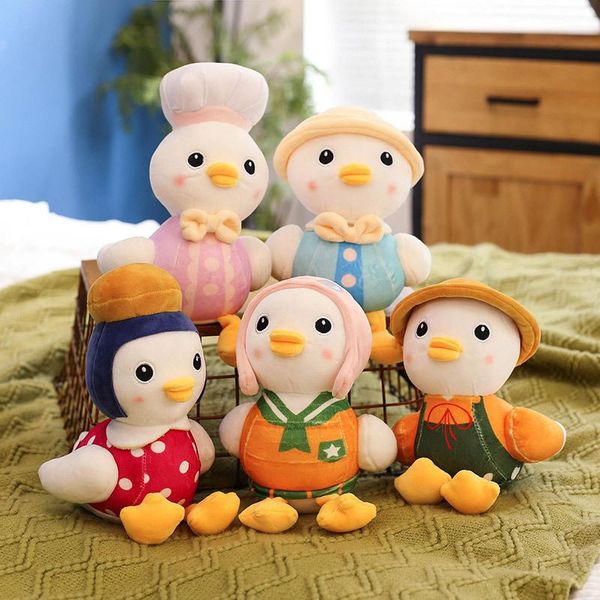2023 nouvelles poupées de la série familiale de canard mignon en peluche jouet poupée de canard à capuche cadeau d'événement gratuit UPS ou DHL