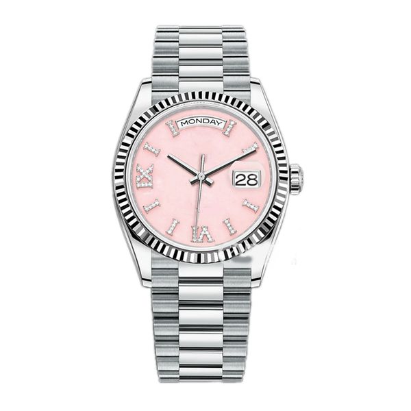 2023 Nueva fecha Reloj para hombre 40 mm Maquinaria automática Diseñador de lujo Reloj para mujer 36 mm 904L Banda de acero inoxidable Elegante Diamond Puzzle Dial relojes Montre De Luxe ST9