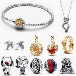 2023 Nieuwe designer Armbanden voor vrouwen sieraden DIY fit Pandoras armband oorbel gouden ring Thrones House Sigil Sluiting Moments Studded Chain Armband