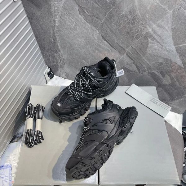 2023 Nouvelle marque de créateurs Hommes Femmes Track 3 3.0 3xl Chaussette Blanc Noir Baskets Tess.s.Chaussures à plateforme imprimées en nylon Gomma Leather Trainer