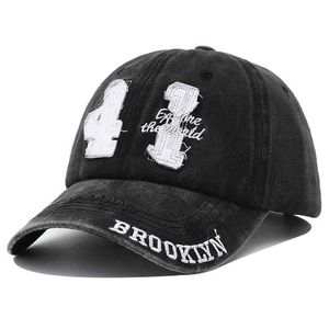 2023 Nouveau Designer Brooklyn Brodé Large Bord Baseball Chapeau Gorra Mujer Mode Femmes Vintage Snapback Chapeaux pour Hommes B2874